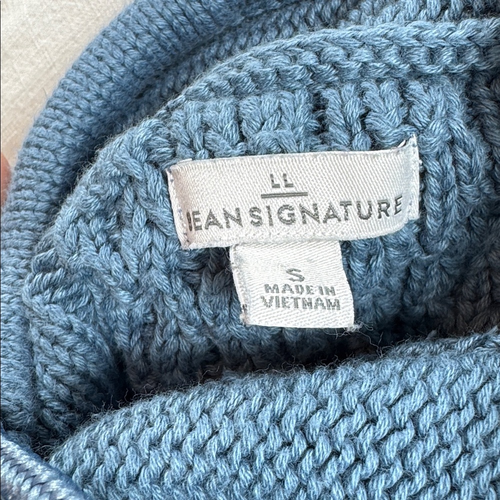 L.L. Bean Multicolor Patchwork Turtleneck Sweater - image 8